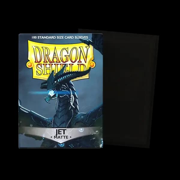 Thumbnail pentru Dragon Shield Standard Sleeves – Matte Jet (100 Sleeves) - imagine 2
