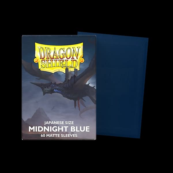 Dragon Shield Japanese Size Matte Sleeves - Azul Midnight Blue (60)