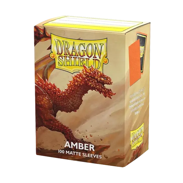 Dragon Shield Standard Matte Sleeves - Amber (100) - imagine de prezentare 3