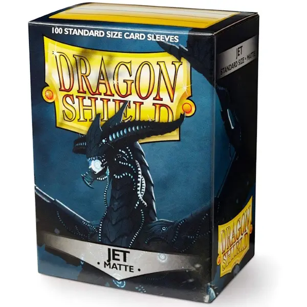 Thumbnail pentru Dragon Shield Standard Sleeves – Matte Jet (100 Sleeves) - imagine 3