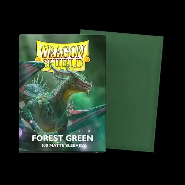 Thumbnail pentru Dragon Shield Standard Matte Sleeves - Forest Green (100) - imagine 1