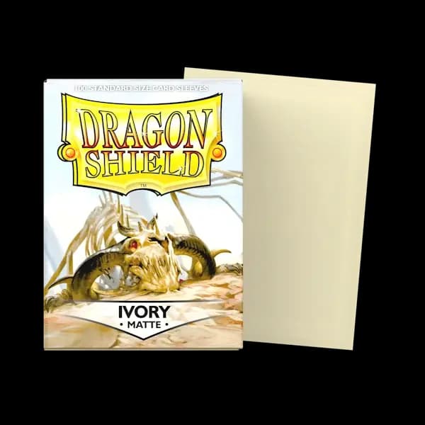 Thumbnail pentru Dragon Shield Standard Sleeves - Matte Ivory (100) - imagine 2